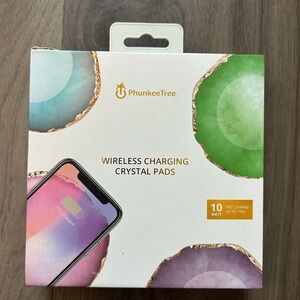 Phunkee Tree Wireless Charging Crystal Pads - Green and Purple